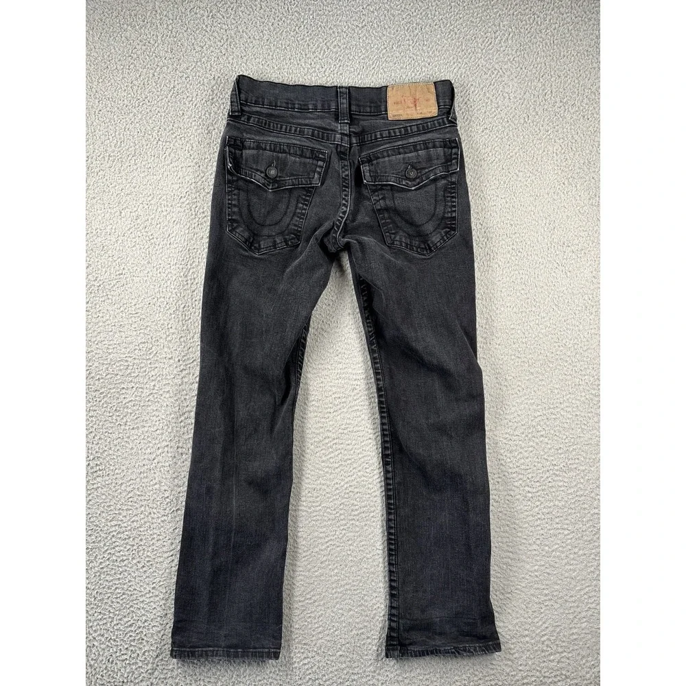 True Religion Ricky Jeans Mens 32 Fits 30x29.5 Relaxed Straight Flap Pockets Y2K